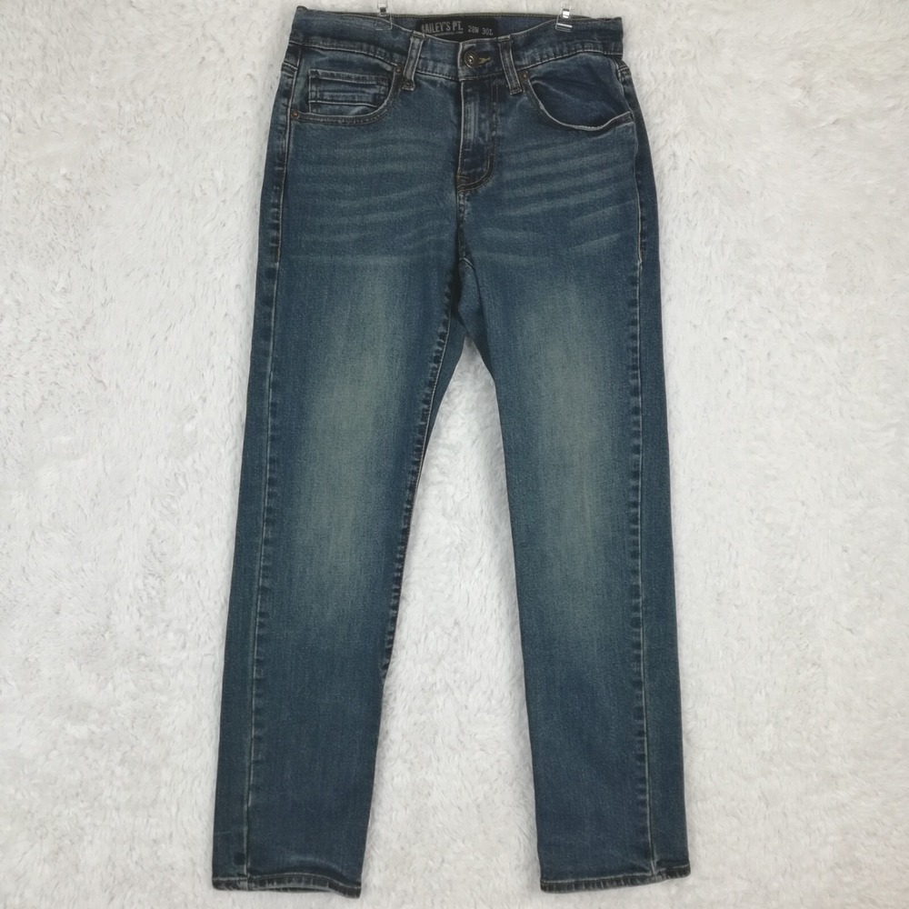 Bailey's Pt Jeans Womens Skinny Blue Denim Medium Wash Mid Rise Whiskering 28
